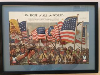 Wwii Propaganda Poster The Hope Of All The World