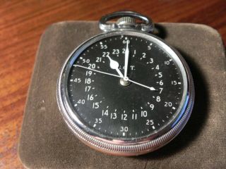 Vintage Ww2 Us Military Hamilton G.  C.  T.  Pocket Watch Rare And