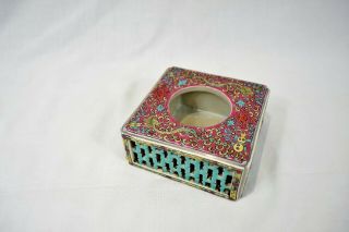 Antique Chinese Porcelain Square Shaped Brush Washer Water Pot Marked