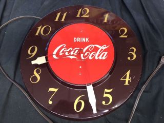 Vintage 1951 Coca - Cola Wall Clock