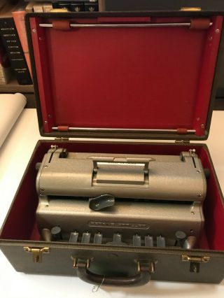 Vintage 80s Howe Press Perkins Brailler W/ Case
