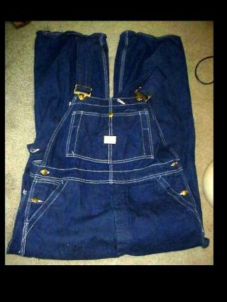 Vintage Sears Roebuck Hercules Union Made Usa Denim Overalls Med Ec