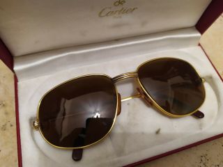 A Vintage Cartier Romance Louis Sunglasses Frame Stamped 1986