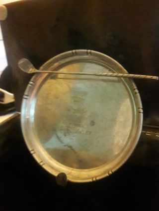 225.  5 Grams Of Sterling Silver Golf Ashtray Trophy.  From 1958