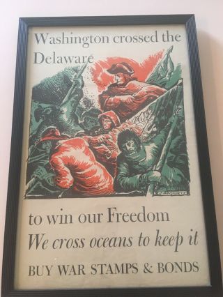 Wwii Propaganda Poster Washington Crossed The Delaware