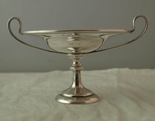 Art Nouveau Solid Silver Pedestal Dish Or Tazza - 136g - London 1908