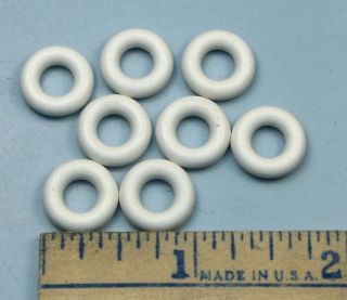 12 White Tires Tootsietoy Barclay,  1/2 Inch For Small Toy Car,  Truck,  Airplane