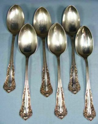 Vintage 6 Sterling Silver Dessert/soup Spoons 7 " Diana By International No Mono
