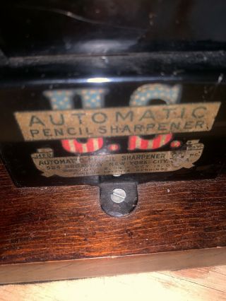 VINTAGE U.  S.  US AUTOMATIC PENCIL SHARPENER MECHANICAL Instructions 5