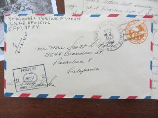 WWII letters,  D - Day France,  Bulge 1st Div Purple Heart,  Infantryman,  KIA related 2
