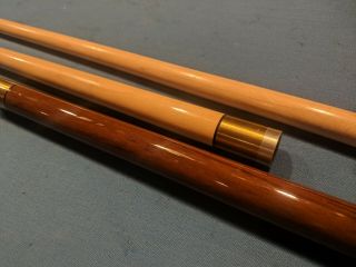 Old Schmelke Cue - 2 matched shafts (pool and snooker) - vintage 1x2 box case 3