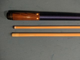 Old Schmelke Cue - 2 matched shafts (pool and snooker) - vintage 1x2 box case 7