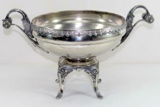 Rare Ornate Antique Victorian Wilcox Silverplate Co.  Centerpiece Bowl W/ Handles