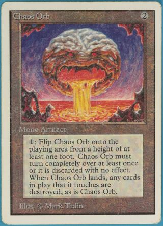 Chaos Orb Unlimited Heavily Pld Artifact Rare Magic Mtg Card (34022) Abugames