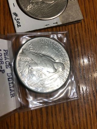 Three (3) Here’s 3 Rare 1928 P Peace Silver Dollar RAW Kay Date 8