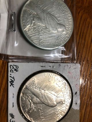 Three (3) Here’s 3 Rare 1928 P Peace Silver Dollar RAW Kay Date 9