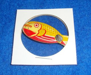 Vintage Fish Shape Litho Tin Toy Clicker?