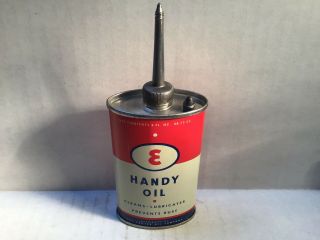 Vintage Carter Oil Can Nos Full Handy Oiler Lead Top 3 Oz Rare Tin Esso
