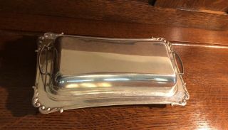 Vintage STERLING SILVER COVERED BUTTER DISH 5
