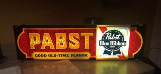 Pabst Blue Ribbon Beer Vintage Electric Sign Raised Lettering Breweriana Barware 3