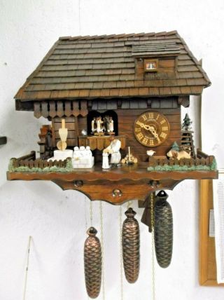 Cuckoo Clock,  Rare 8 Day Grist Mill,  Clock,  Watch Video