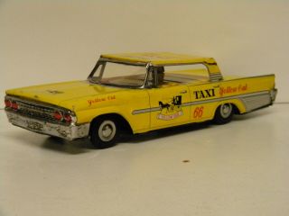 Vintage 1961 Ford Yellow Cab Taxi Japan Tin Friction