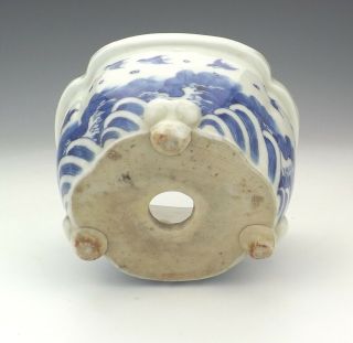 Antique Chinese Porcelain - Oriental Bird Decorated Vase On Tripod Feet 6