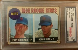 Nolan Ryan 1968 Topps 177 Rookie Graded 9.  5 Rare