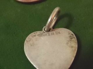 Tiffany & Co.  Sterling Silver 925 Heart Tag Charm Pendant 10h 70