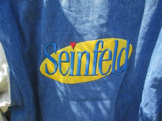 SEINFELD Vintage Unworn Two - Tone Denim Baseball Crew Jacket 2