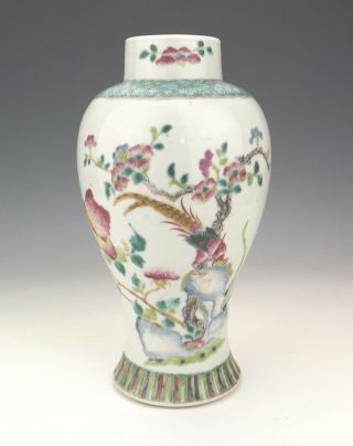 Antique Chinese Porcelain - Hand Painted Bird Vase - Early