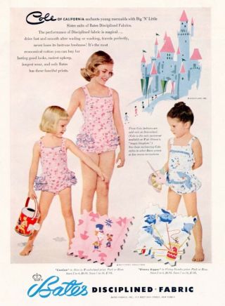 Vintage 1950s Novelty Print Disneyland Fabric 5.  5 Yards Rare Disney Bambi Fabric 3