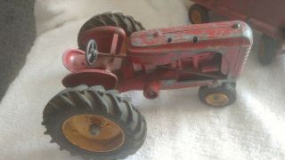 Massey Harris Vintage Farm Tractor,  shovel & wagon. 3