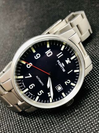 Gift Idea Vintage Fortis Flieger Pilot 25 Jewels Automatic Gents Watch