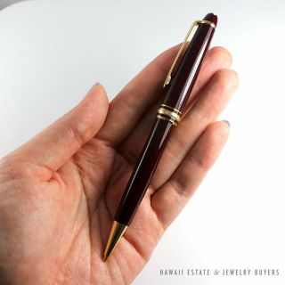 Vintage Montblanc Meisterstuck Bordeaux & Gold 0.  5mm Mechanical Pencil