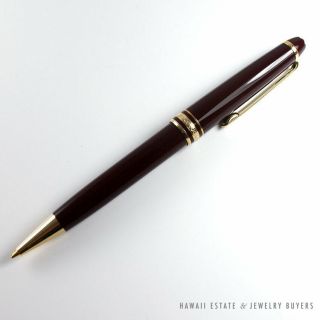 VINTAGE MONTBLANC MEISTERSTUCK BORDEAUX & GOLD 0.  5MM MECHANICAL PENCIL 2