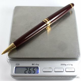 VINTAGE MONTBLANC MEISTERSTUCK BORDEAUX & GOLD 0.  5MM MECHANICAL PENCIL 8