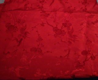 Chinese Red Silk Damask Fabric 8 Yds 7.  3m - 56649