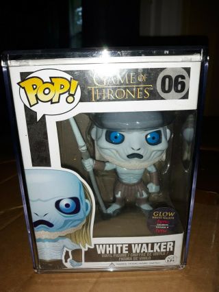 Exclusive White Walker Hmv Glow In The Dark Gitd Funko Pop Game Of Thrones Rare