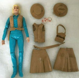 Marx Jane West Best Of The Wild West Action Figure Cowgirl Toy W/ Hat Vest Skirt