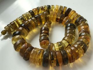 Natural Vintage Amber Beads Antique Baltic Old Necklace 97 gr 5