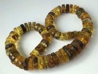 Natural Vintage Amber Beads Antique Baltic Old Necklace 97 gr 7