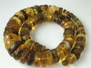 Natural Vintage Amber Beads Antique Baltic Old Necklace 97 gr 8