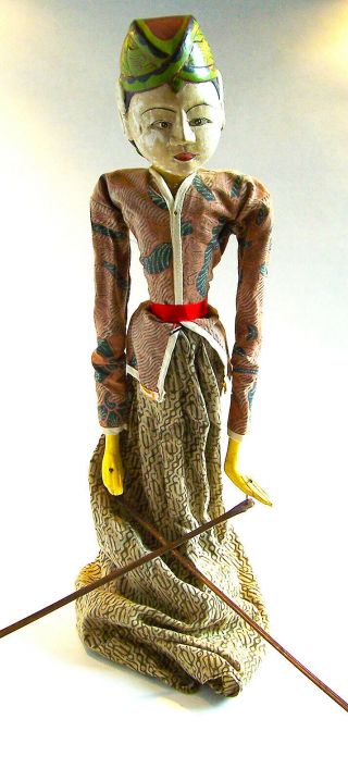 Antique 1950’s Indonesian Puppets – Wayang Golek Carved Wood – Bought in Jakarta 4