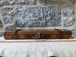 An Antique Tan Leather Gun Case 4