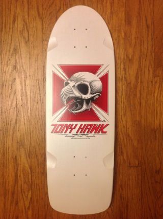 Nos Tony Hawk Series 1 Powell Peralta Bones Brigade Reissue Skateboar White Dip