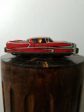 Vintage Tin Toy Red Litho Car Made In Japan