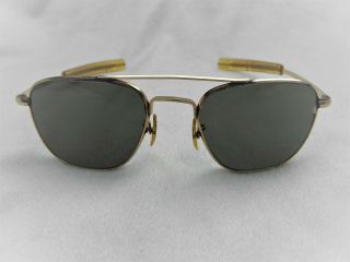 Vintage Vietnam Era Ao American Optical Usaf Pilot Sunglasses 1/10 12kt Gf 5 1/2