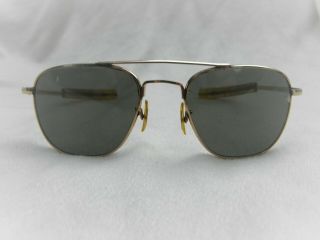Vintage Vietnam Era AO American Optical USAF Pilot Sunglasses 1/10 12kt GF 5 1/2 2