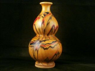 7.  1 Inches Chinese Ming Dy Mixed Glaze Porcelain Gourd Vase M015
